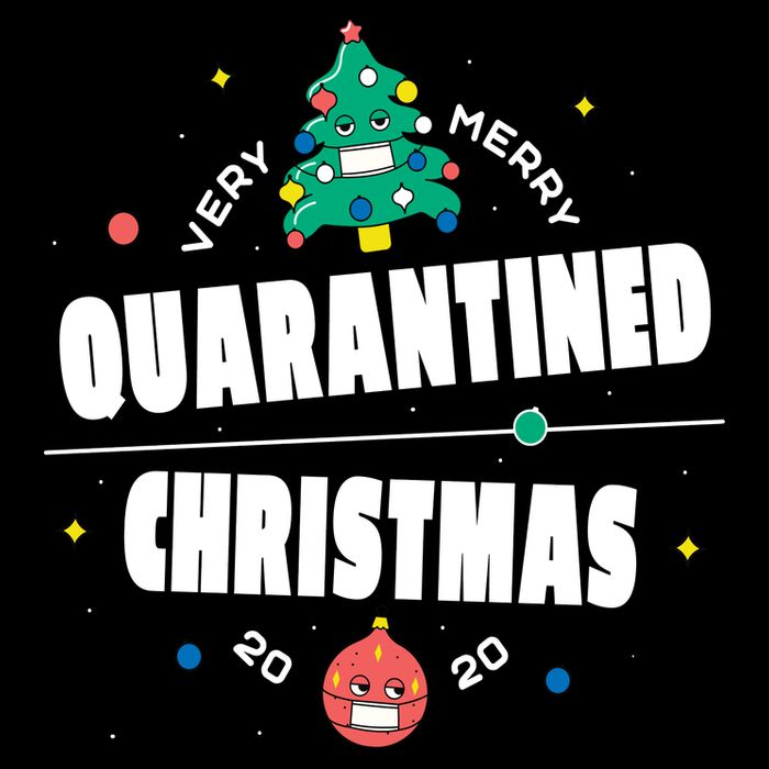 Quarantined Christmas Flat Bill Trucker Hat