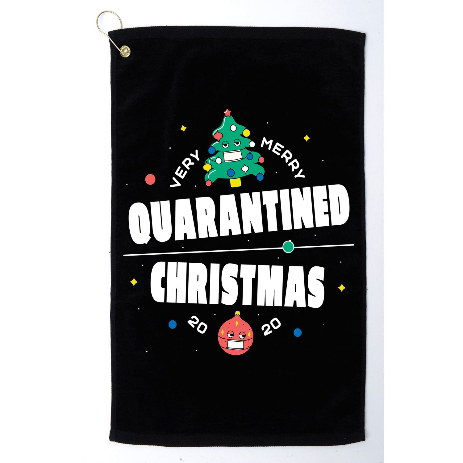 Quarantined Christmas Golf Towel