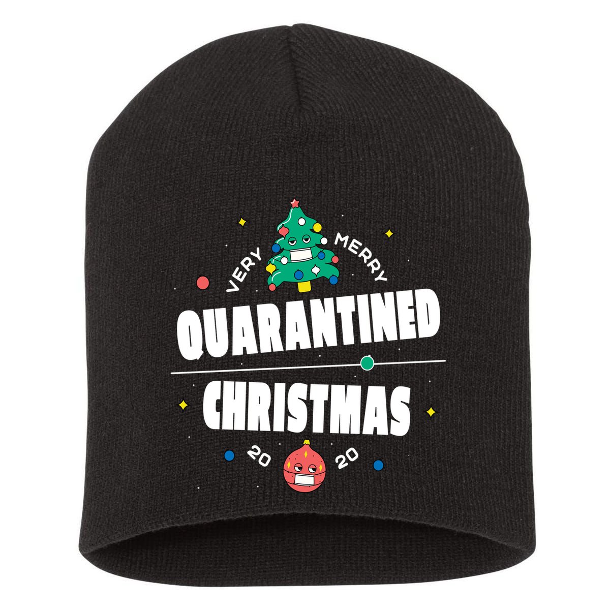 Quarantined Christmas Short Acrylic Beanie