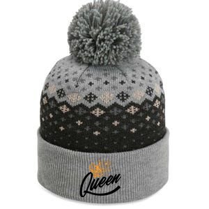 Queen Gold Crown  The Baniff Cuffed Pom Beanie