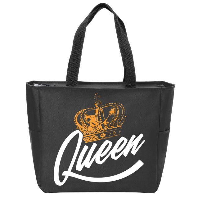 Queen Gold Crown  Zip Tote Bag