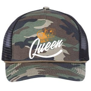 Queen Gold Crown  Retro Rope Trucker Hat Cap