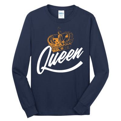 Queen Gold Crown  Tall Long Sleeve T-Shirt