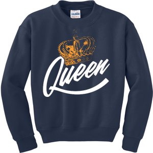 Queen Gold Crown  Kids Sweatshirt