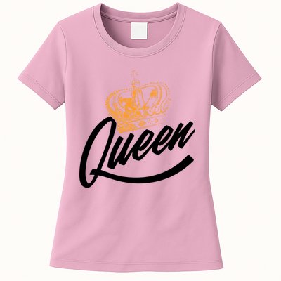 Queen Gold Crown  Womens T-Shirt