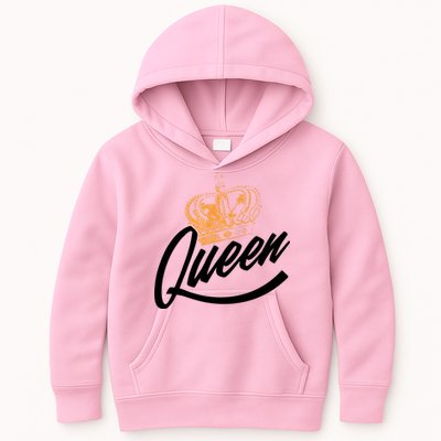Queen Gold Crown  Kids Hoodie