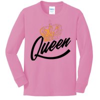 Queen Gold Crown  Kids Long Sleeve Shirt