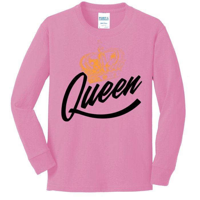 Queen Gold Crown  Kids Long Sleeve Shirt