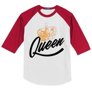 Queen Gold Crown  Kids Colorblock Raglan Jersey