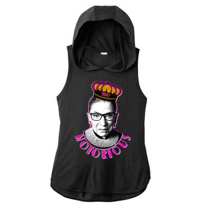 Queen Notorious RBG Ruth Bader Ginsburg Tribute Ladies PosiCharge Tri-Blend Wicking Draft Hoodie Tank