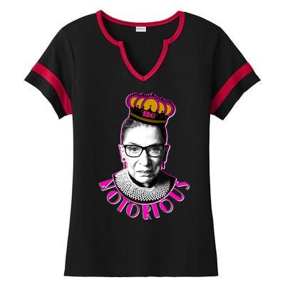 Queen Notorious RBG Ruth Bader Ginsburg Tribute Ladies Halftime Notch Neck Tee