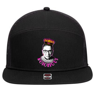 Queen Notorious RBG Ruth Bader Ginsburg Tribute 7 Panel Mesh Trucker Snapback Hat