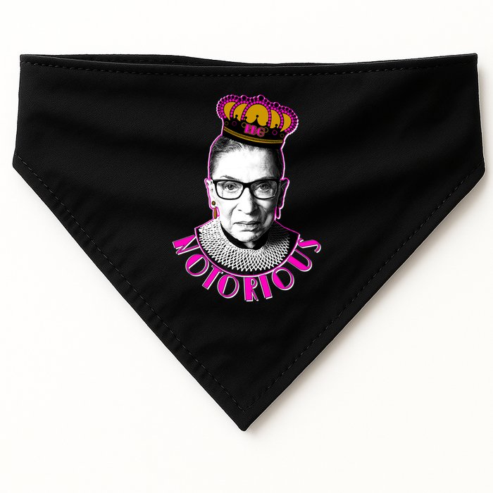 Queen Notorious RBG Ruth Bader Ginsburg Tribute USA-Made Doggie Bandana