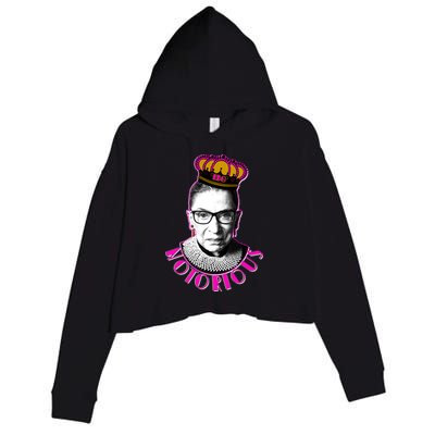 Queen Notorious RBG Ruth Bader Ginsburg Tribute Crop Fleece Hoodie