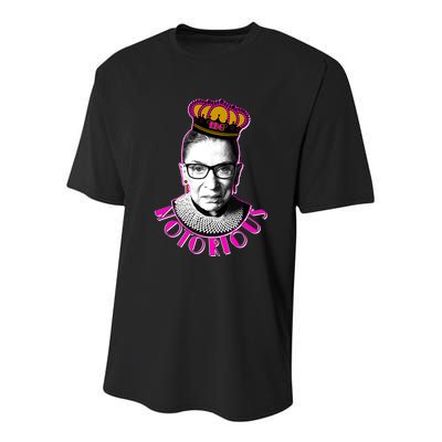 Queen Notorious RBG Ruth Bader Ginsburg Tribute Youth Performance Sprint T-Shirt