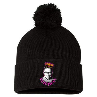 Queen Notorious RBG Ruth Bader Ginsburg Tribute Pom Pom 12in Knit Beanie