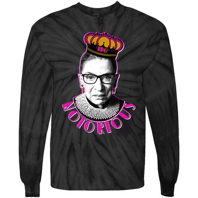 Queen Notorious RBG Ruth Bader Ginsburg Tribute Tie-Dye Long Sleeve Shirt