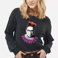 Queen Notorious RBG Ruth Bader Ginsburg Tribute Cropped Pullover Crew