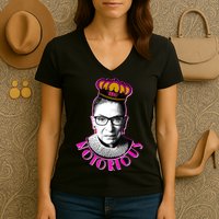Queen Notorious RBG Ruth Bader Ginsburg Tribute Women's V-Neck T-Shirt