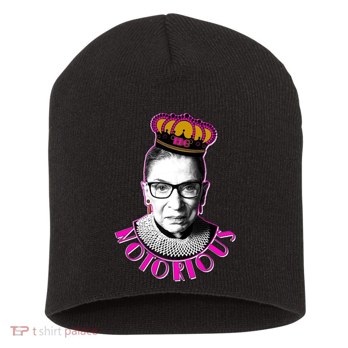 Queen Notorious RBG Ruth Bader Ginsburg Tribute Short Acrylic Beanie