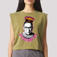 Queen Notorious RBG Ruth Bader Ginsburg Tribute Garment-Dyed Women's Muscle Tee