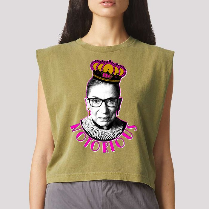Queen Notorious RBG Ruth Bader Ginsburg Tribute Garment-Dyed Women's Muscle Tee