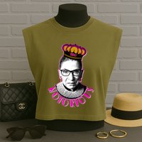 Queen Notorious RBG Ruth Bader Ginsburg Tribute Garment-Dyed Women's Muscle Tee
