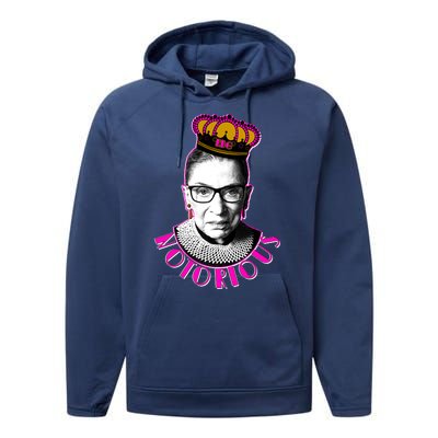 Queen Notorious RBG Ruth Bader Ginsburg Tribute Performance Fleece Hoodie