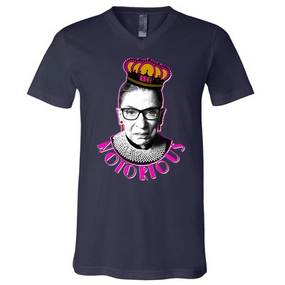 Queen Notorious RBG Ruth Bader Ginsburg Tribute V-Neck T-Shirt