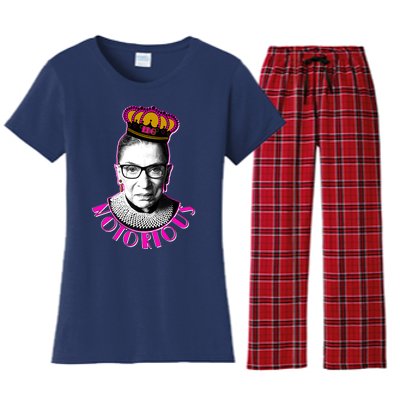 Queen Notorious RBG Ruth Bader Ginsburg Tribute Women's Flannel Pajama Set