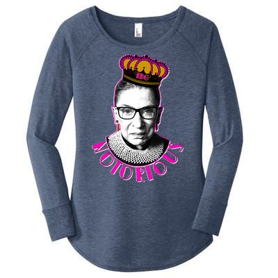 Queen Notorious RBG Ruth Bader Ginsburg Tribute Women's Perfect Tri Tunic Long Sleeve Shirt