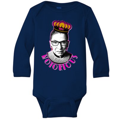 Queen Notorious RBG Ruth Bader Ginsburg Tribute Baby Long Sleeve Bodysuit