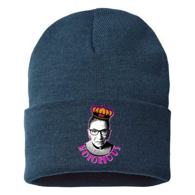 Queen Notorious RBG Ruth Bader Ginsburg Tribute Sustainable Knit Beanie