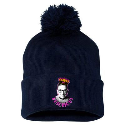 Queen Notorious RBG Ruth Bader Ginsburg Tribute Pom Pom 12in Knit Beanie