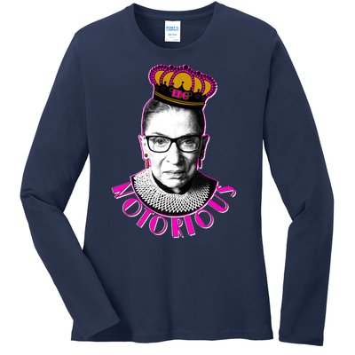 Queen Notorious RBG Ruth Bader Ginsburg Tribute Ladies Long Sleeve Shirt