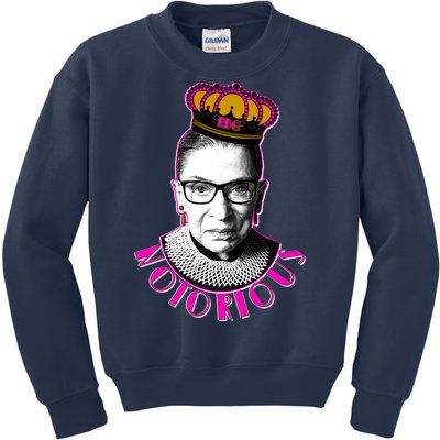 Queen Notorious RBG Ruth Bader Ginsburg Tribute Kids Sweatshirt