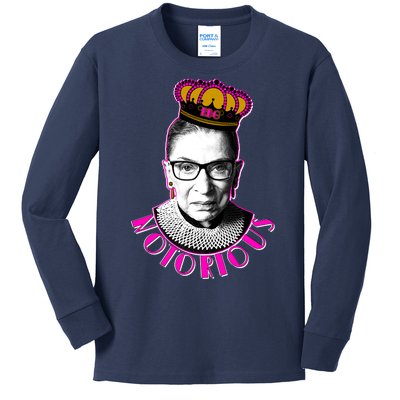 Queen Notorious RBG Ruth Bader Ginsburg Tribute Kids Long Sleeve Shirt