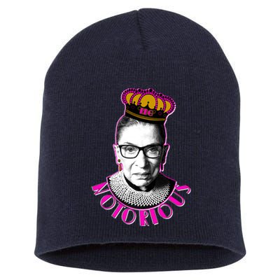 Queen Notorious RBG Ruth Bader Ginsburg Tribute Short Acrylic Beanie