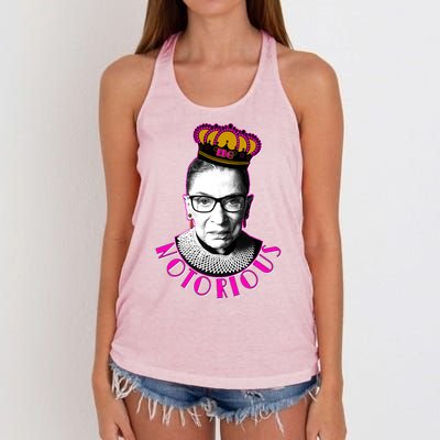 Queen Notorious RBG Ruth Bader Ginsburg Tribute Women's Knotted Racerback Tank