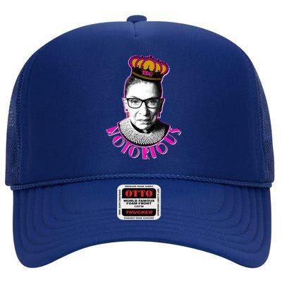 Queen Notorious RBG Ruth Bader Ginsburg Tribute High Crown Mesh Back Trucker Hat