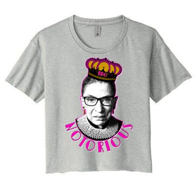 Queen Notorious RBG Ruth Bader Ginsburg Tribute Women's Crop Top Tee