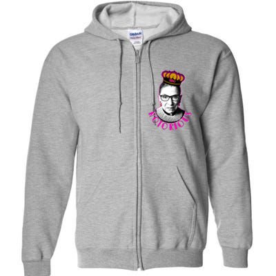 Queen Notorious RBG Ruth Bader Ginsburg Tribute Full Zip Hoodie