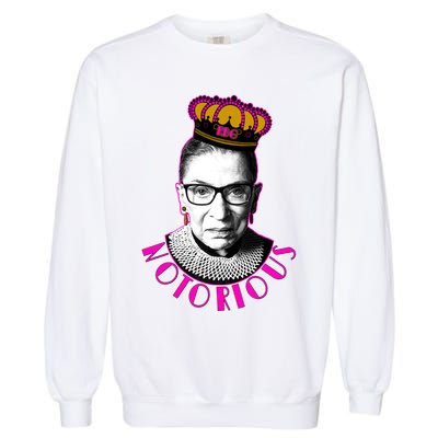Queen Notorious RBG Ruth Bader Ginsburg Tribute Garment-Dyed Sweatshirt