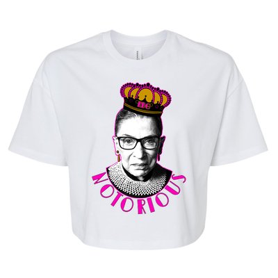 Queen Notorious RBG Ruth Bader Ginsburg Tribute Bella+Canvas Jersey Crop Tee