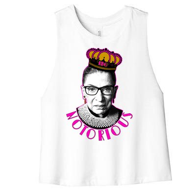 Queen Notorious RBG Ruth Bader Ginsburg Tribute Women's Racerback Cropped Tank