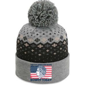 Queen Of England American Flag The Baniff Cuffed Pom Beanie