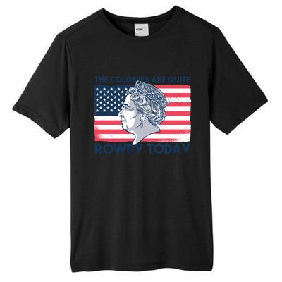 Queen Of England American Flag Tall Fusion ChromaSoft Performance T-Shirt