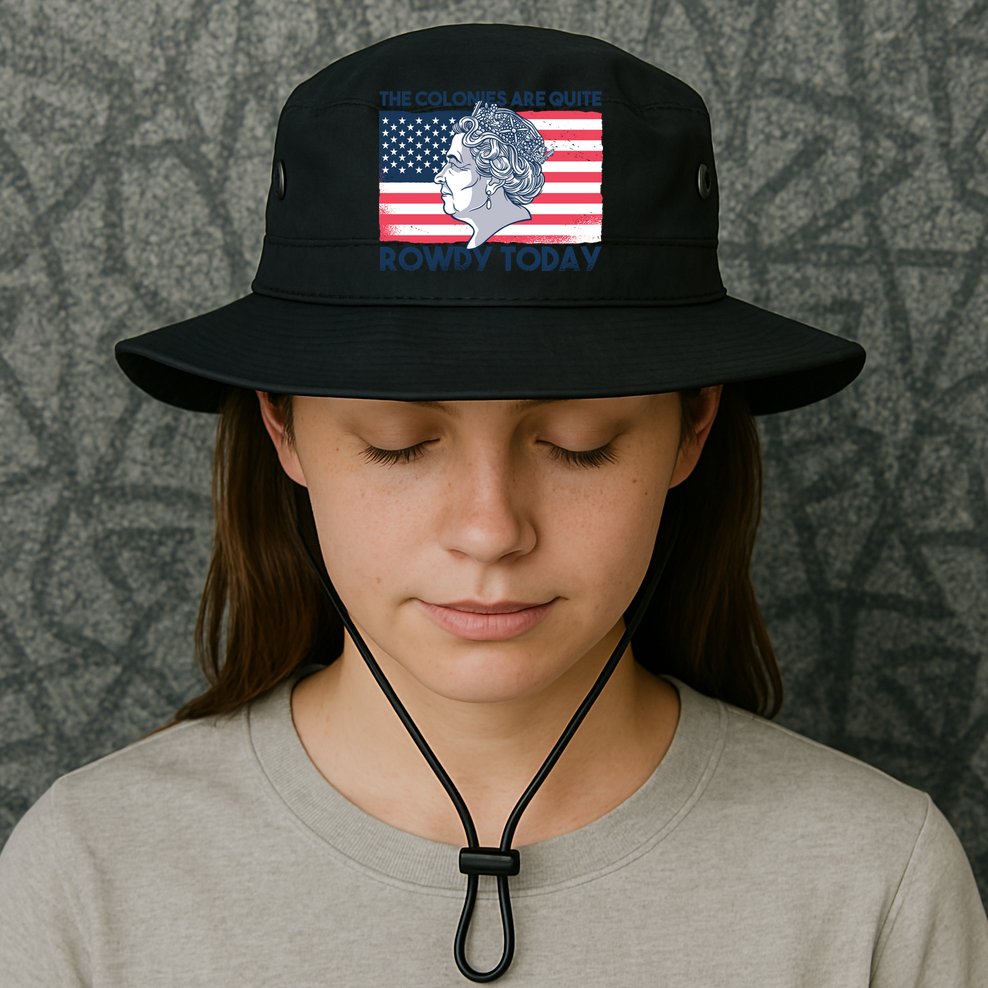 Queen Of England American Flag Bucket Hat