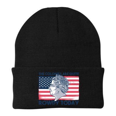 Queen Of England American Flag Beanie