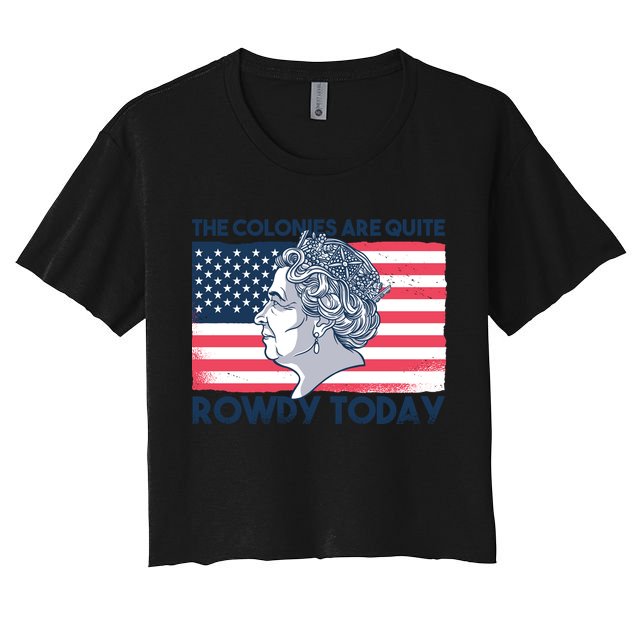 Queen Of England American Flag Crop Top